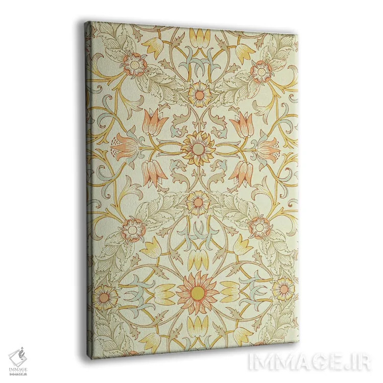 تابلو طرح گل لیلیوم احاطهشده با گل رز اثر ویلیام موریس (طراح و هنرمند بریتانیایی) - نمای پرسپکتیو محصول