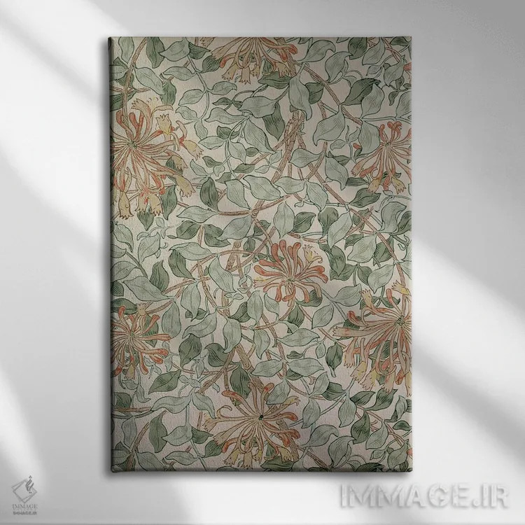 تابلو پیچ امینالدوله دو، ۱۸۷۶ اثر ویلیام موریس (طراح و هنرمند بریتانیایی) - نمای روبهرو روی دیوار