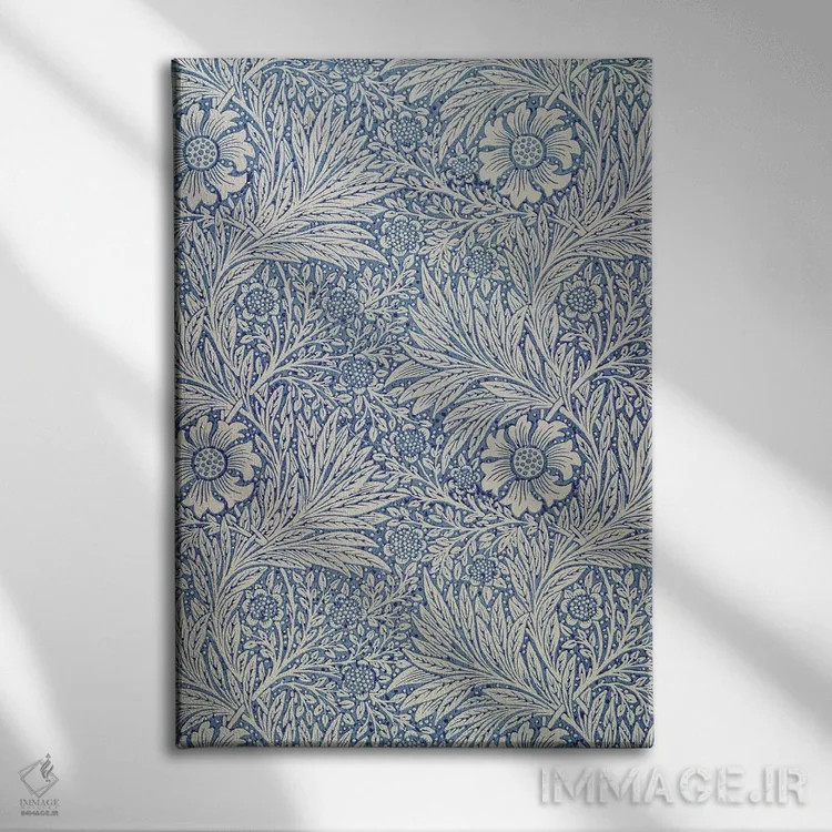تابلو کاغذدیواری گل همیشهبهار، ۱۸۷۵ اثر ویلیام موریس (طراح و هنرمند بریتانیایی) - نمای روبهرو روی دیوار