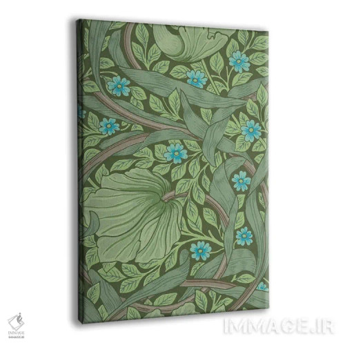 تابلو طرح کاغذدیواری گل فراموشم مکن اثر ویلیام موریس (طراح و هنرمند بریتانیایی) - نمای پرسپکتیو محصول