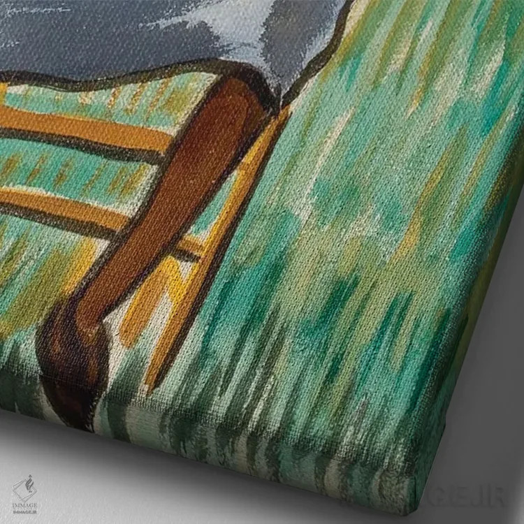 تابلو پیکر نشسته اثر مالوین گری جانسون - نمای نزدیک بافت بوم