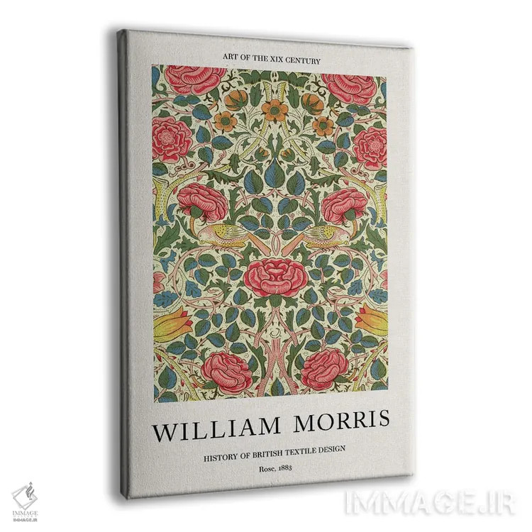تابلو رز، ۱۸۸۳ اثر ویلیام موریس (طراح و هنرمند بریتانیایی) - نمای پرسپکتیو محصول