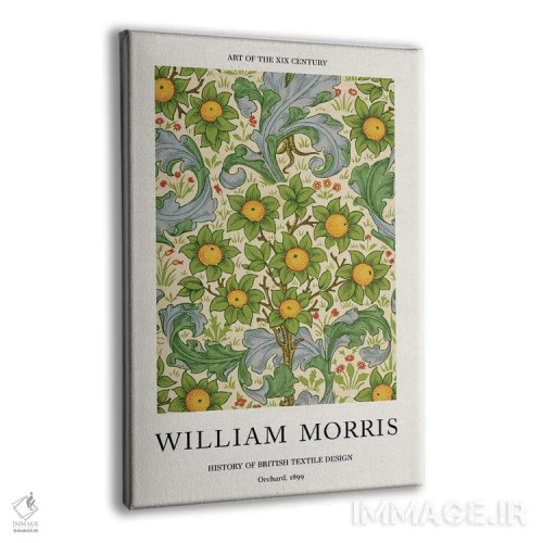 تابلو باغ میوه، ۱۸۹۹ اثر ویلیام موریس (طراح و هنرمند بریتانیایی) - نمای پرسپکتیو محصول