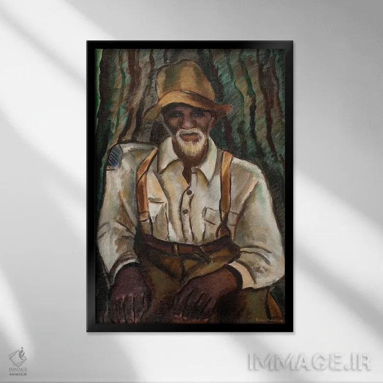 تابلو عمو جو اثر مالوین گری جانسون - نمای قابدار مشکی