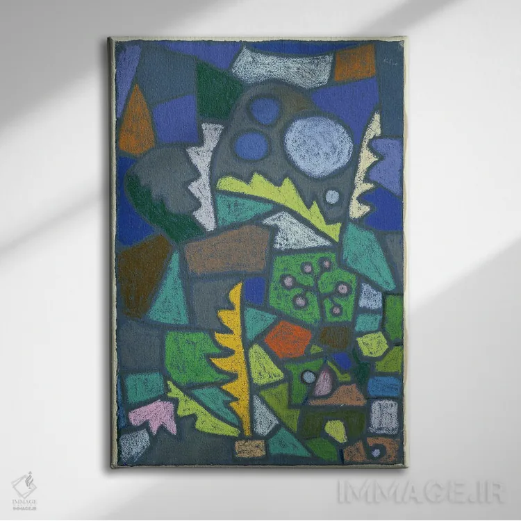 تابلو باغ گل، ۱۹۳۲ اثر پل کله - نمای روبهرو روی دیوار