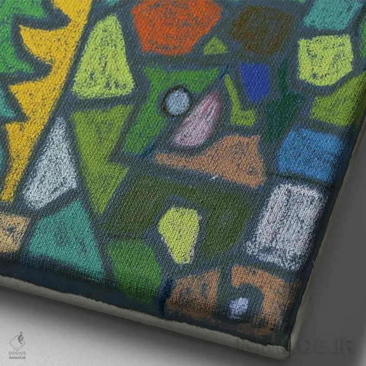 تابلو باغ گل، ۱۹۳۲ اثر پل کله - نمای نزدیک بافت بوم