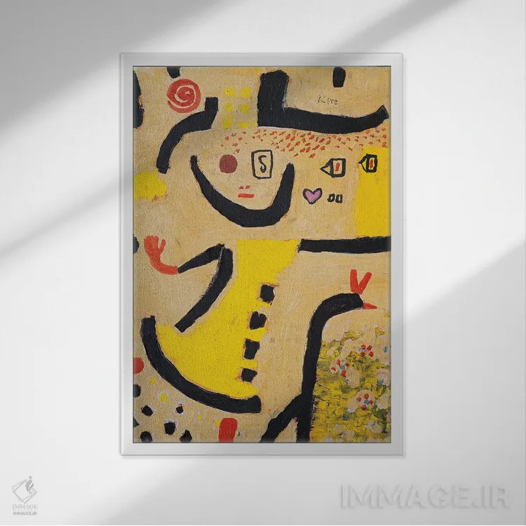 تابلو بازی کودکان، ۱۹۳۹ (شماره ۳۸۵) اثر پل کله - نمای قابدار سفید