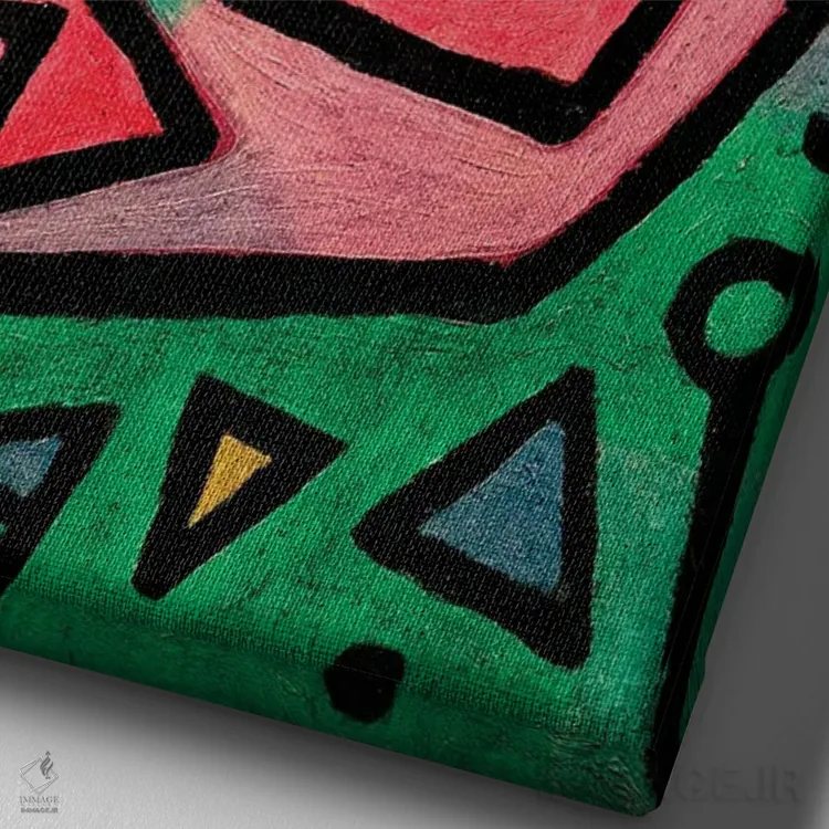 تابلو رزهای قهرمانانه، ۱۹۳۸ اثر پل کله - نمای نزدیک بافت بوم