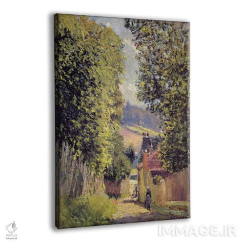 تابلو جادهای در لووسیِن، ۱۸۸۳ اثر آلفرد سیسلی (نقاش امپرسیونیست انگلیسی-فرانسوی) - نمای پرسپکتیو محصول