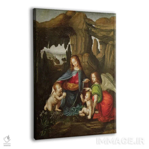 تابلو مدونا بر صخرهها (مسیح و مادر مقدس) اثر لئوناردو داوینچی (نقاش و مخترع ایتالیایی) - نمای پرسپکتیو محصول