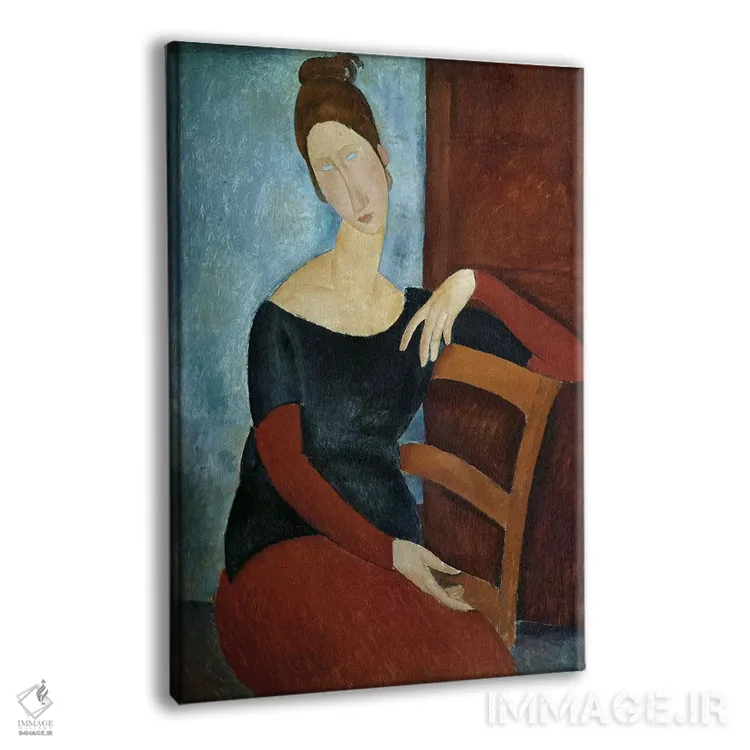 تابلو همسر هنرمند اثر آمادئو مودیلیانی (نقاش ایتالیایی) - نمای پرسپکتیو محصول