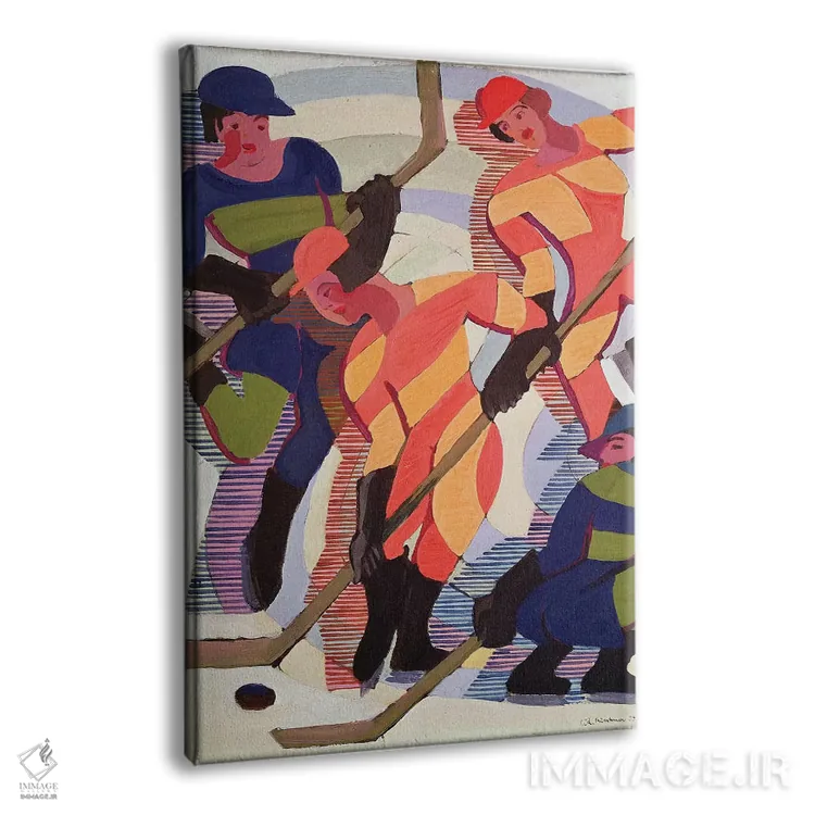 تابلو بازیکنان هاکی، ۱۹۳۴ اثر ارنست لودویگ کیرشنر (نقاش اکسپرسیونیست آلمانی) - نمای پرسپکتیو محصول