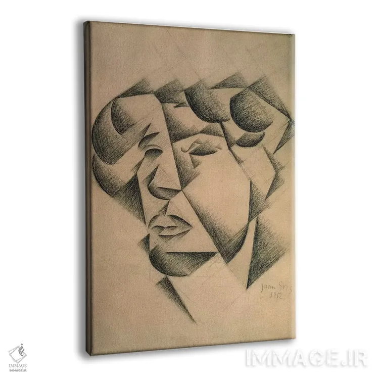 تابلو خودنگاره، ۱۹۱۲ اثر خوان گрис (نقاش کوبیست اسپانیایی) - نمای پرسپکتیو محصول