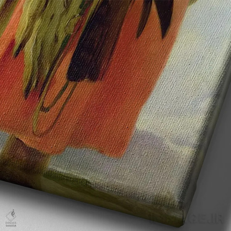 تابلو شاهین نقابدار اثر سر ادوین لندسییر (نقاش انگلیسی) - نمای نزدیک بافت بوم