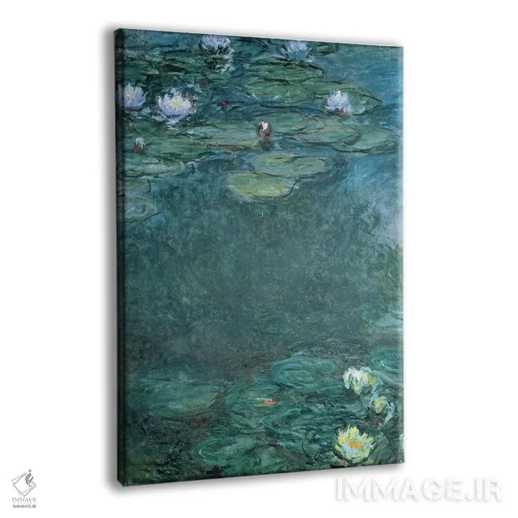 تابلو نیلوفرهای آبی اثر کلود مونه (نقاش معروف فرانسوی) - نمای پرسپکتیو محصول