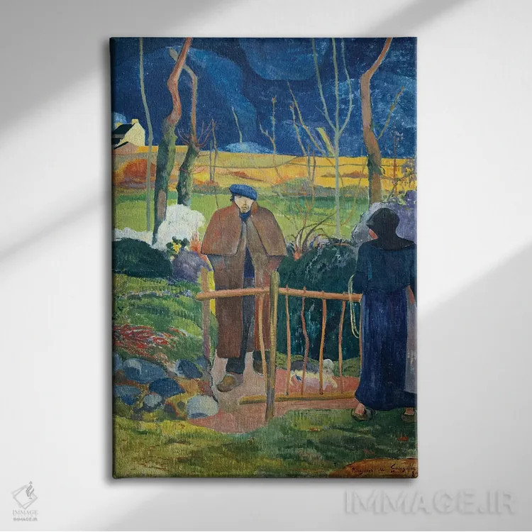 تابلو سلام آقای گوگن، ۱۸۸۹ اثر پل گوگن - نمای روبهرو روی دیوار