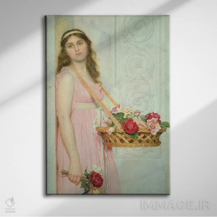 تابلو فروشنده گل، ۱۹۲۹ اثر جورج لارنس بولهید - نمای روبهرو روی دیوار