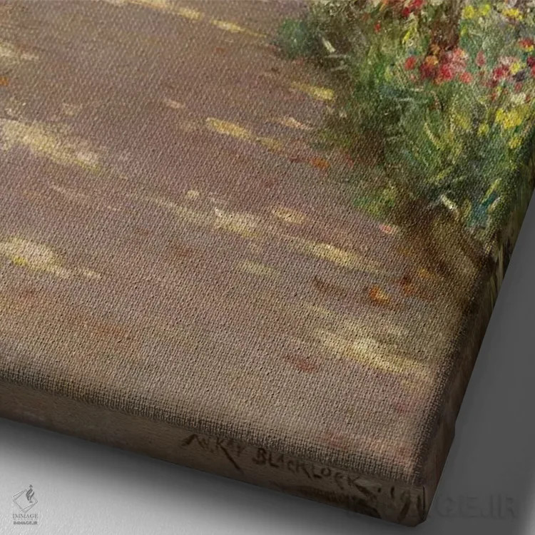 تابلو تابستان، ۱۹۱۸ اثر ویلیام کی بلکلاک - نمای نزدیک بافت بوم