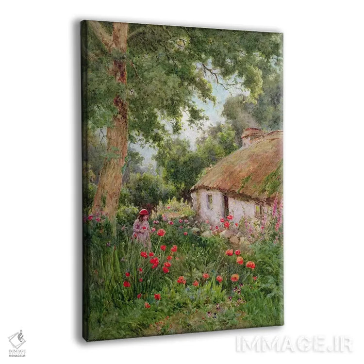 تابلو باغچه کلبه اثر تام کلاف - نمای پرسپکتیو محصول