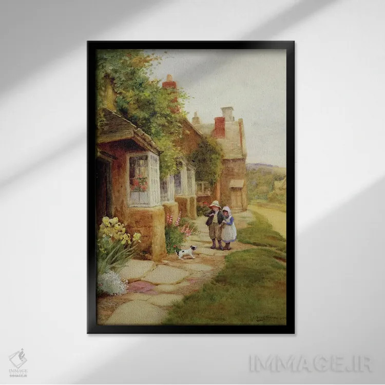 تابلو برادوی (خیابان معروف نیویورک) اثر آرتور کلود استراچان - نمای قابدار مشکی