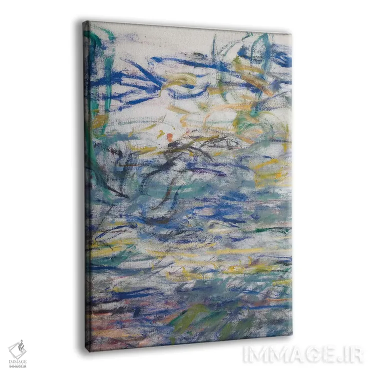 تابلو 1917-19,نیلوفرهای آبی، ۱۹۱۷ تا ۱۹۱۹ اثر کلود مونه (نقاش معروف فرانسوی) - نمای پرسپکتیو محصول