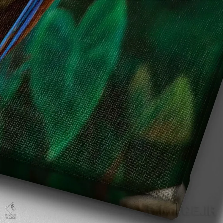 تابلو At Jurong Bird Park,سنگاپور. طوطی ماکائو در پارک پرندگان جورونگ اثر هنرمند ناشناس - نمای نزدیک بافت بوم