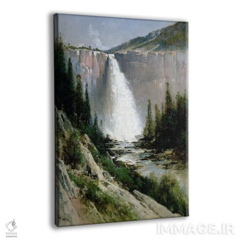 تابلو Yosemite,آبشار پردهعروس، یوسمیتی اثر توماس هیل - نمای پرسپکتیو محصول