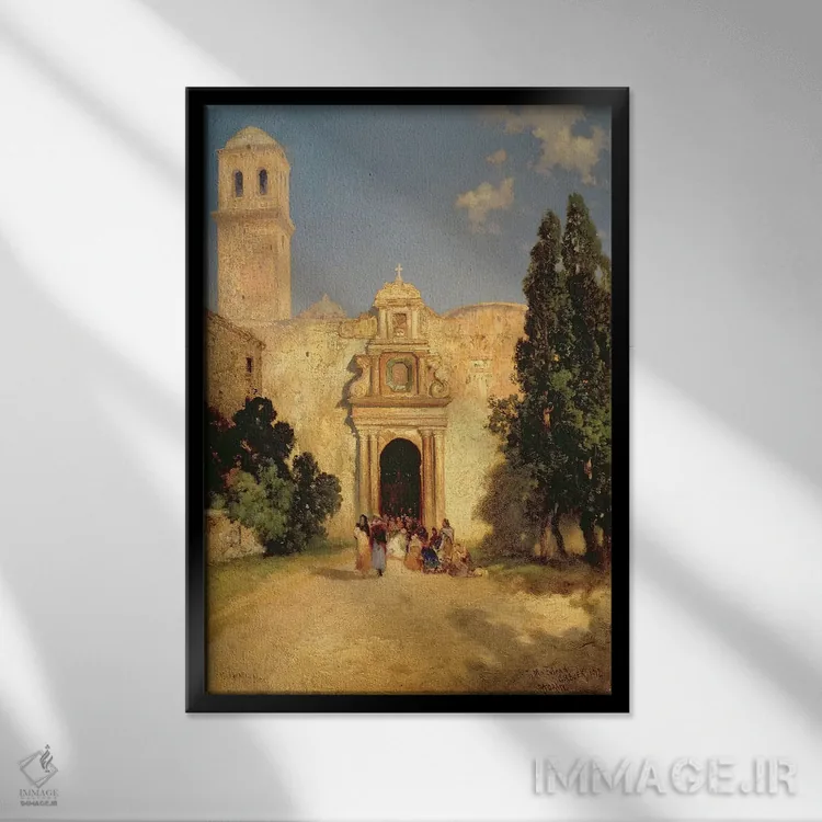 تابلو ماراواتیو، مکزیک، ۱۹۱۲ اثر توماس موران (نقاش منظره آمریکایی) - نمای قابدار مشکی