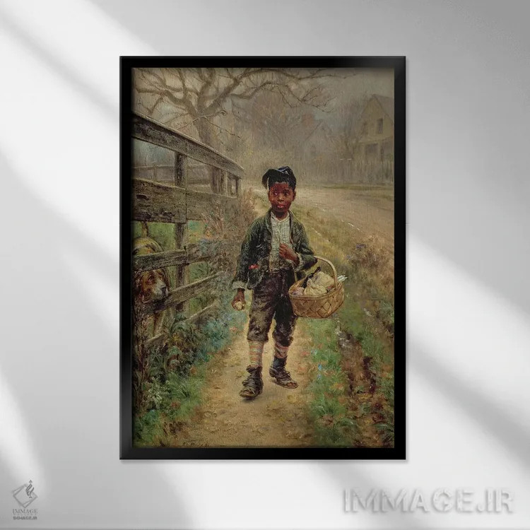 تابلو حفاظت از مواد غذایی، ۱۸۸۶ اثر ادوارد لمسون هنری - نمای قابدار مشکی