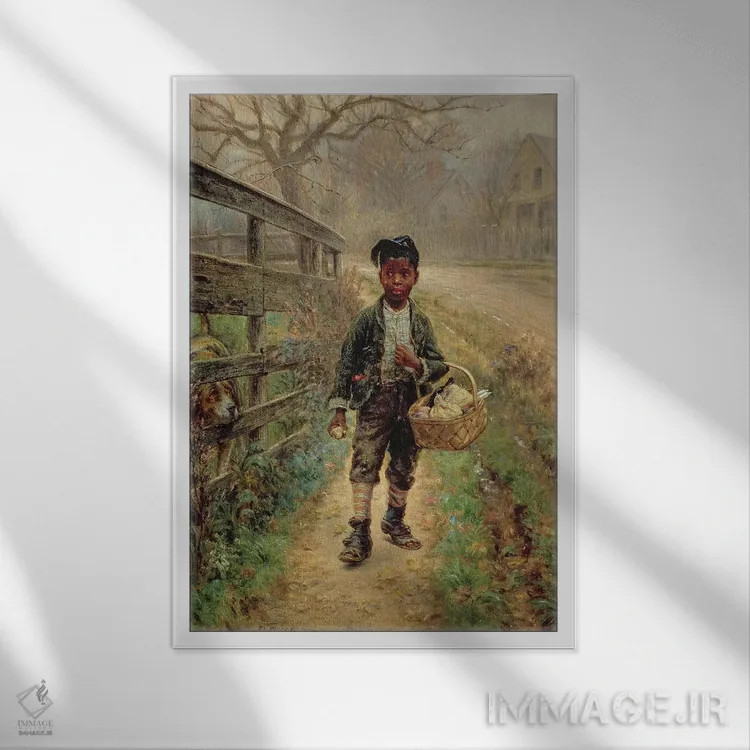 تابلو حفاظت از مواد غذایی، ۱۸۸۶ اثر ادوارد لمسون هنری - نمای قابدار سفید