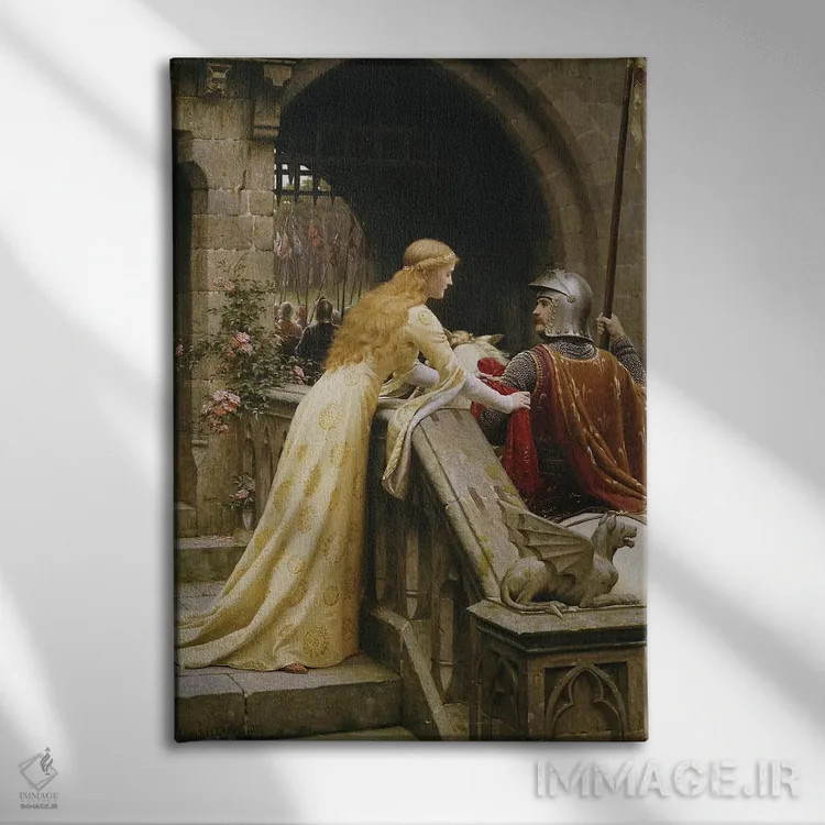 تابلو خدا قوت، ۱۹۰۰ اثر ادموند بلر لیتون - نمای روبهرو روی دیوار