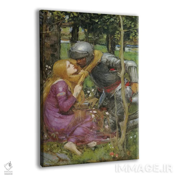 تابلو مطالعهای برای "بانوی زیبا و بیرحم"، حدود ۱۸۹۳ اثر جان ویلیام واترهاوس (نقاش انگلیسی سبک پره-رافائلیت) - نمای پرسپکتیو محصول