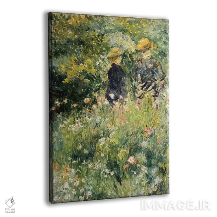 تابلو گفتگو در باغ رز، ۱۸۷۶ اثر پیر-اوگوست رنوار - نمای پرسپکتیو محصول