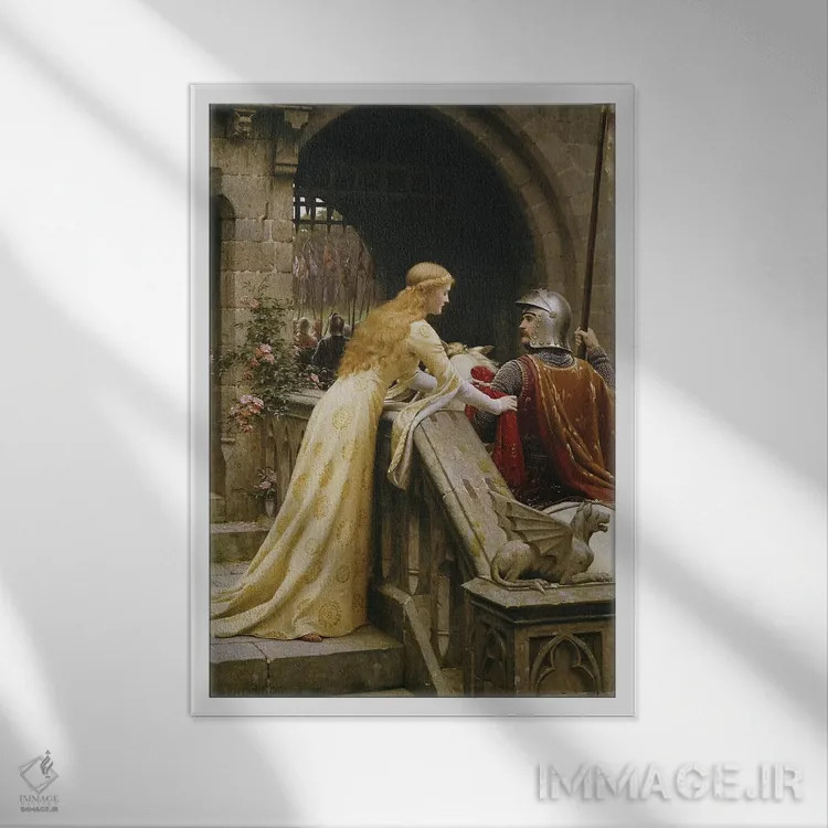 تابلو خدا قوت، ۱۹۰۰ اثر ادموند بلر لیتون - نمای قابدار سفید