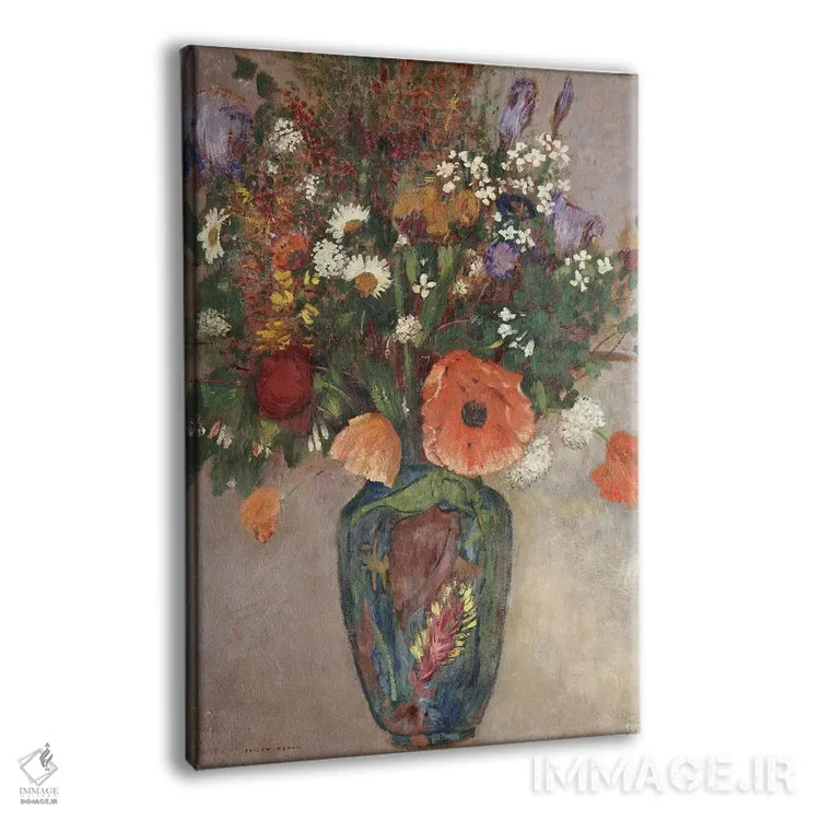 تابلو دستهگل در گلدان اثر اودیلو ردون - نمای پرسپکتیو محصول