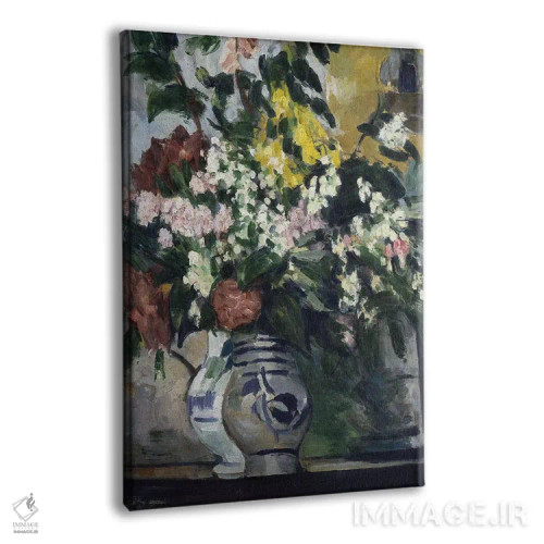 تابلو دو گلدان گل، حدود ۱۸۷۷ اثر پل سزان - نمای پرسپکتیو محصول