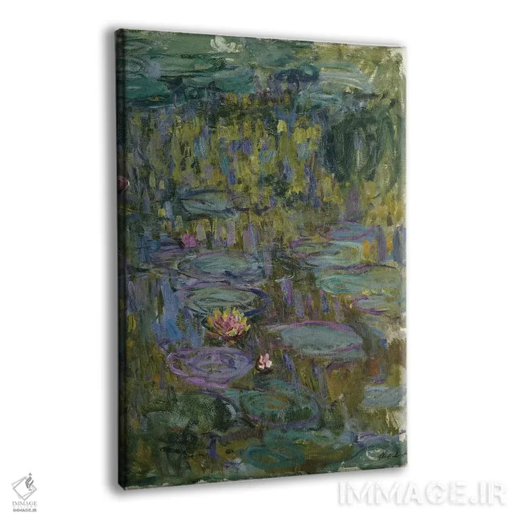 تابلو نیلوفرهای آبی اثر کلود مونه (نقاش معروف فرانسوی) - نمای پرسپکتیو محصول