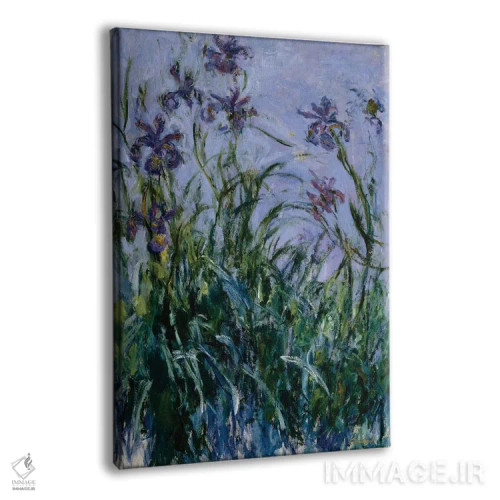 تابلو زنبقهای بنفش، ۱۹۱۴–۱۹۱۷ اثر کلود مونه (نقاش معروف فرانسوی) - نمای پرسپکتیو محصول