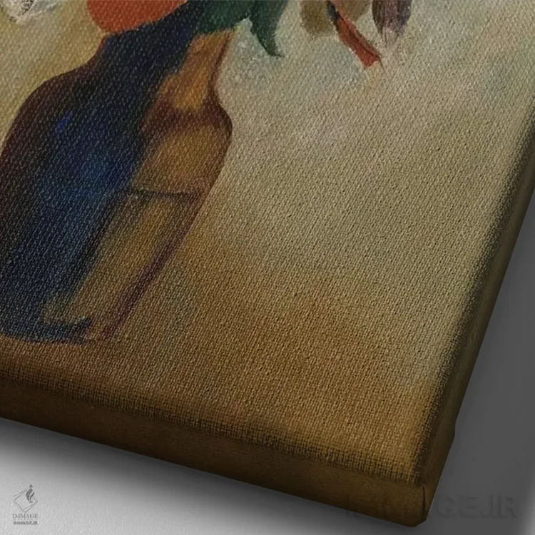 تابلو گلهای وحشی، حدود ۱۹۰۲ اثر اودیلو ردون - نمای نزدیک بافت بوم