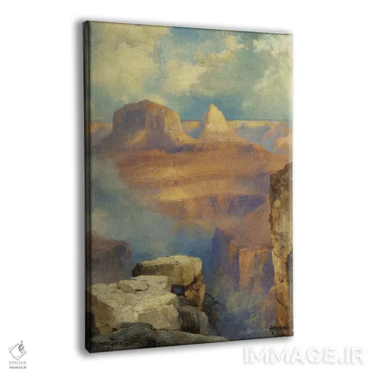 تابلو گرند کانیون، ۱۹۱۶ (دره بزرگ آمریکا) اثر توماس موران (نقاش منظره آمریکایی) - نمای پرسپکتیو محصول