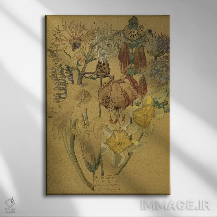 تابلو مون لویی (شهر فرانسه) اثر چارلز رنی مکینتاش (معمار و طراح اسکاتلندی) - نمای روبهرو روی دیوار
