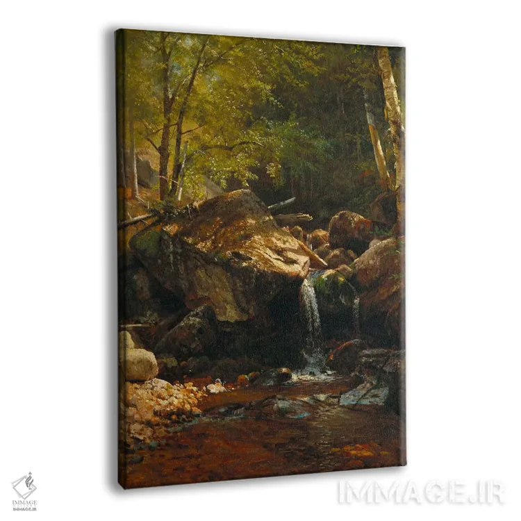 تابلو آبشار تامپسون، کوههای سفید اثر آلبرت بیرشتات (نقاش منظره آمریکایی) - نمای پرسپکتیو محصول