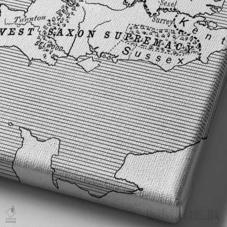 تابلو بریتانیا در سال ۷۹۲، سه پادشاهی ۶۸۵ تا ۸۲۸، تاریخچه کوتاه ملت انگلیس اثر مکتب انگلیسی (سبک یا جنبش هنری) - نمای نزدیک بافت بوم