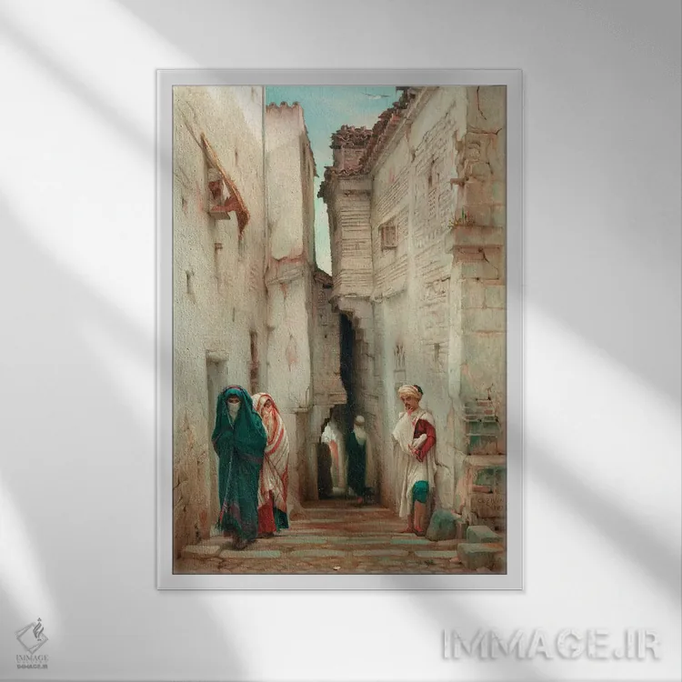 تابلو دوستدار پنهان، ۱۸۷۳ اثر گیوم شارل برون - نمای قابدار سفید