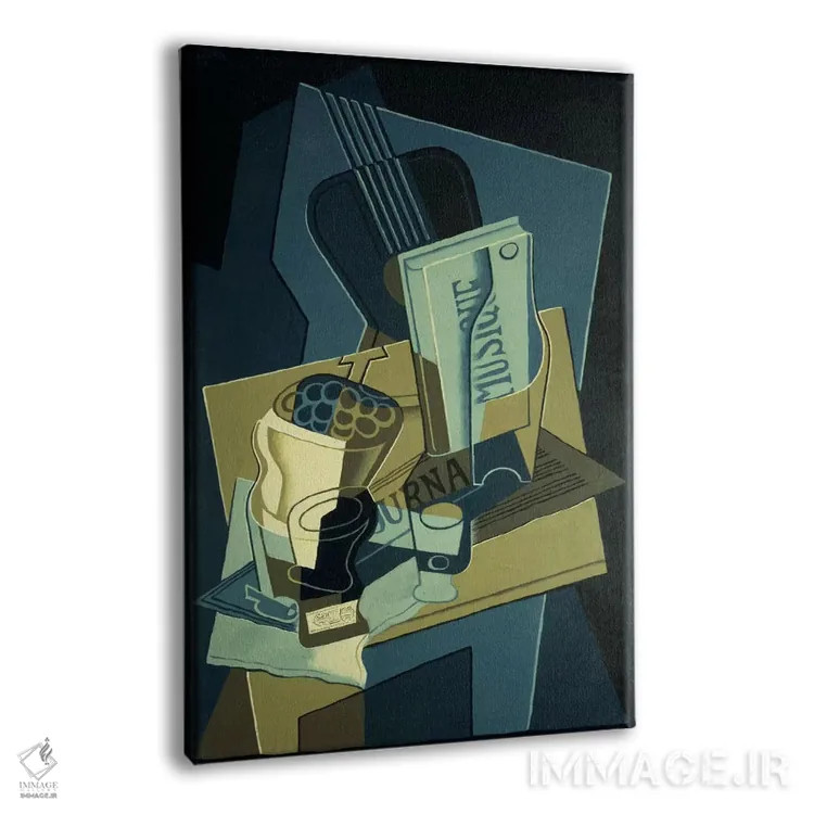 تابلو 1922,دفتر موسیقی، ۱۹۲۲ اثر خوان گрис (نقاش کوبیست اسپانیایی) - نمای پرسپکتیو محصول