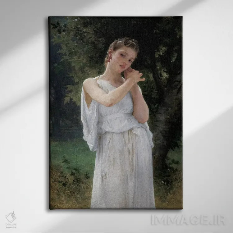 تابلو 1889-90,گوشوارهها، ۱۸۸۹ تا ۱۸۹۰ اثر ویلیام-آدولف بوگرئو (نقاش آکادمیک فرانسوی) - نمای روبهرو روی دیوار