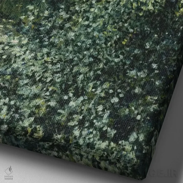 تابلو 1876,بوتهزار: خانه آرژانتوی، ۱۸۷۶ اثر کلود مونه (نقاش معروف فرانسوی) - نمای نزدیک بافت بوم