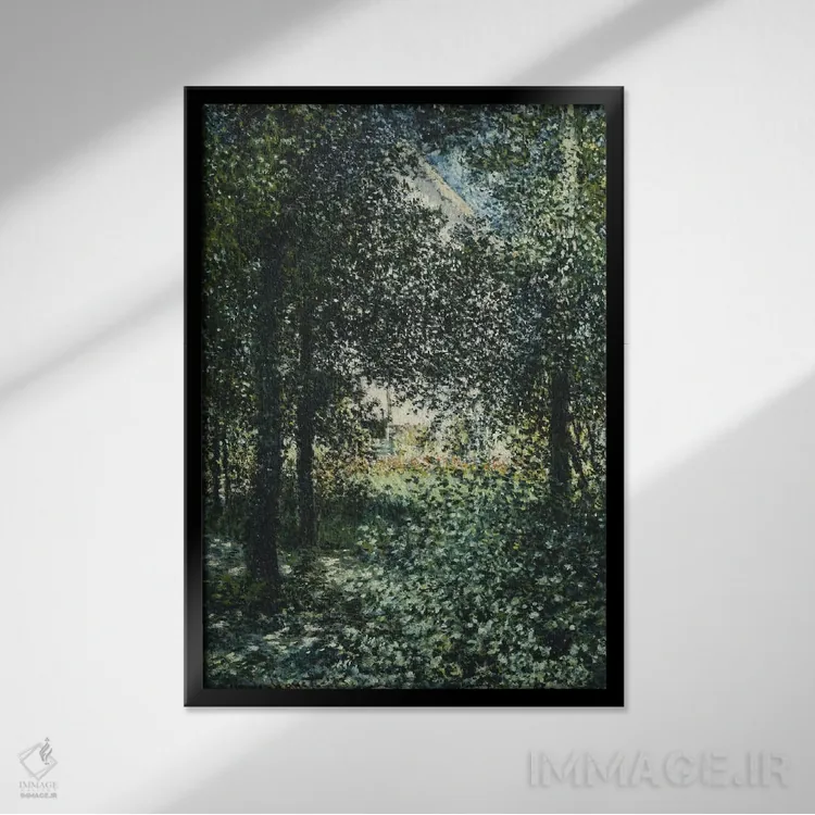 تابلو 1876,بوتهزار: خانه آرژانتوی، ۱۸۷۶ اثر کلود مونه (نقاش معروف فرانسوی) - نمای قابدار مشکی