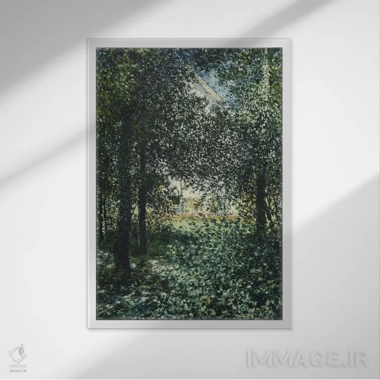 تابلو 1876,بوتهزار: خانه آرژانتوی، ۱۸۷۶ اثر کلود مونه (نقاش معروف فرانسوی) - نمای قابدار سفید