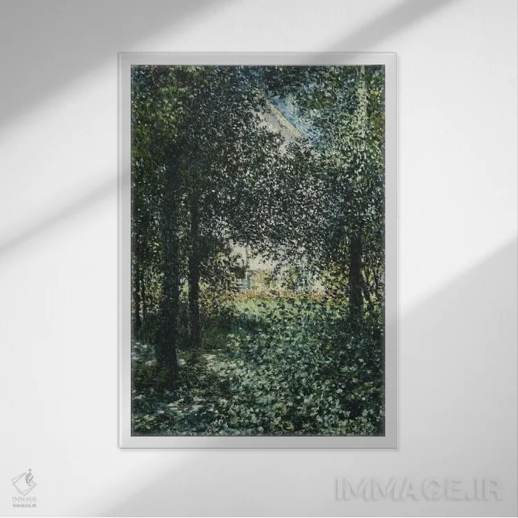 تابلو 1876,بوتهزار: خانه آرژانتوی، ۱۸۷۶ اثر کلود مونه (نقاش معروف فرانسوی) - نمای قابدار سفید